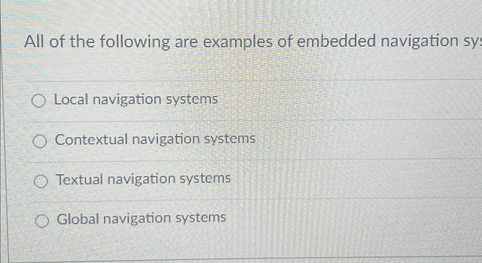 Solved All of the following are examples of embedded | Chegg.com