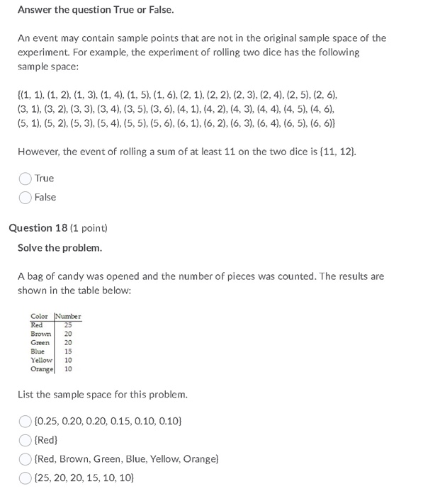 Solved Answer the question True or False. An event may | Chegg.com