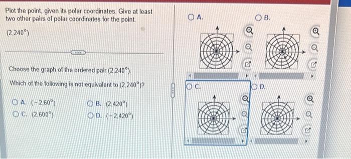 Solved Plot the point, given its polar coordinates. Give at | Chegg.com