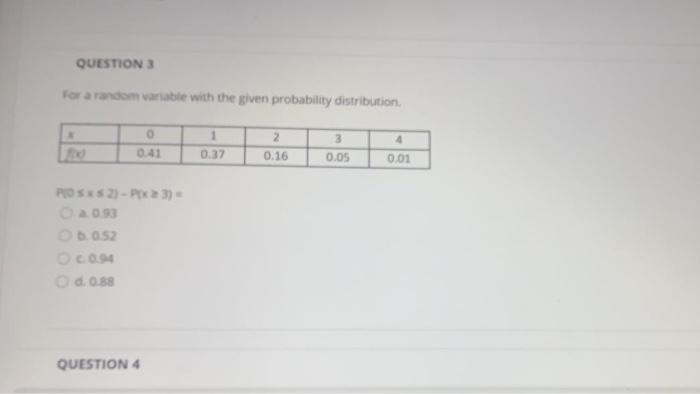 Solved QUESTIONS For a random variable with the given | Chegg.com