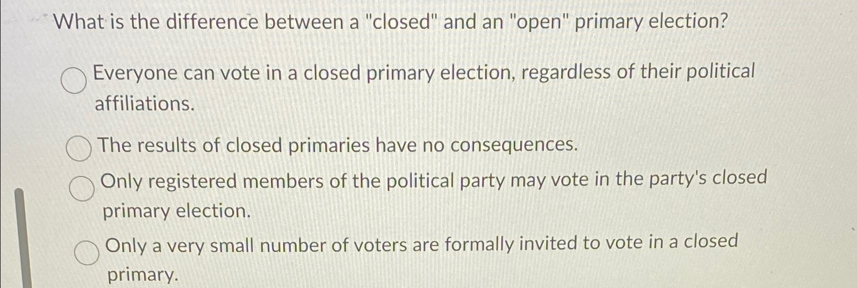 Solved What Is The Difference Between A "closed" And An | Chegg.com