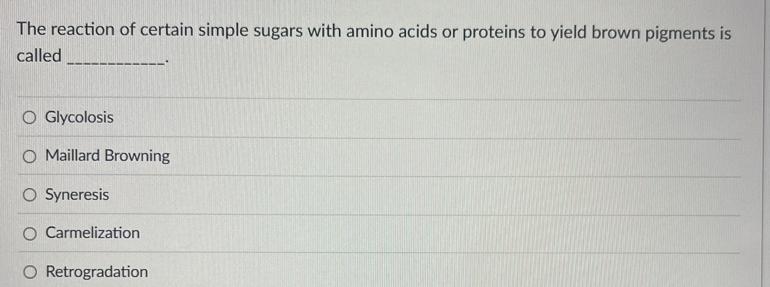 Solved The reaction of certain simple sugars with amino