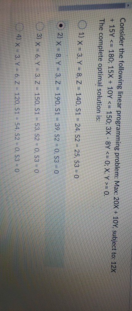 Solved Consider the following linear programming problem: | Chegg.com