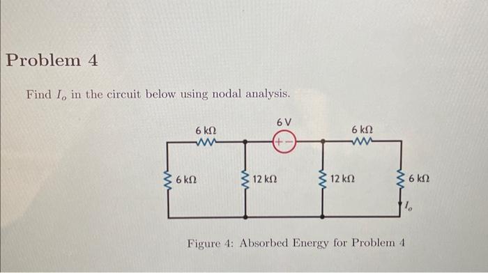 Solved Find Io In The Circuit Below Using Nodal Analysis