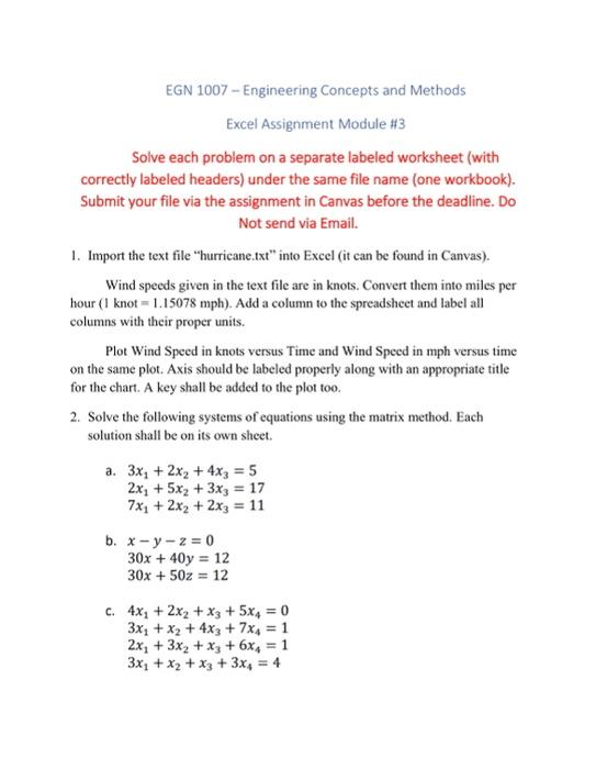 Solved Solve each problem on a separate labeled worksheet | Chegg.com