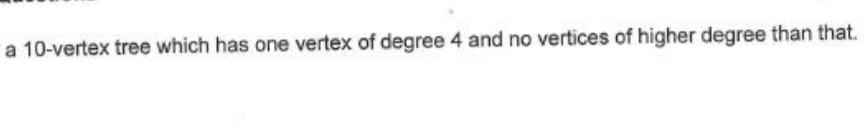 degree of a vertex in tree