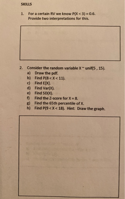 Solved Skills 1 For A Certain Rv We Know Pix 3 0 6 Chegg Com