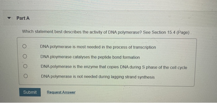 Solved Part A Which statement best describes the activity of | Chegg.com