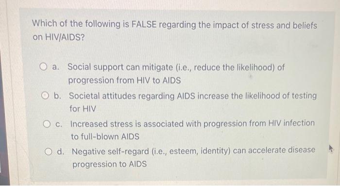 Solved Which of the following is FALSE regarding the impact | Chegg.com