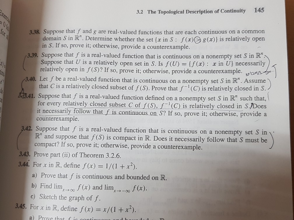 Solved 145 3.2 The Topological Description of Continuity | Chegg.com