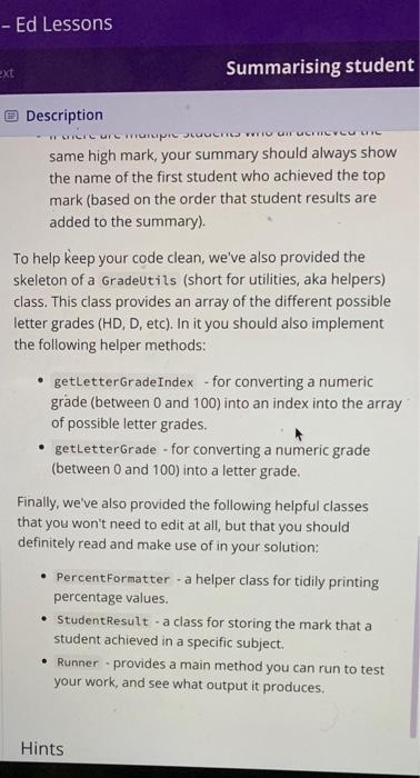 This exercise asks you to to develop a class that | Chegg.com
