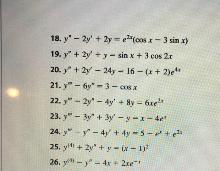 In Problems 1 26 Solve The Given Differential Chegg Com