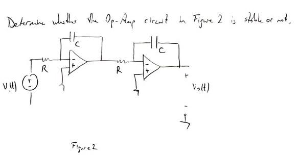 Solved Determine whether the Op-Amp circuit in Figure 2 is | Chegg.com