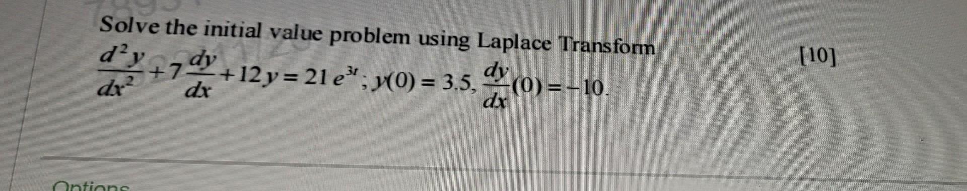Solved Solve the initial value problem using Laplace | Chegg.com