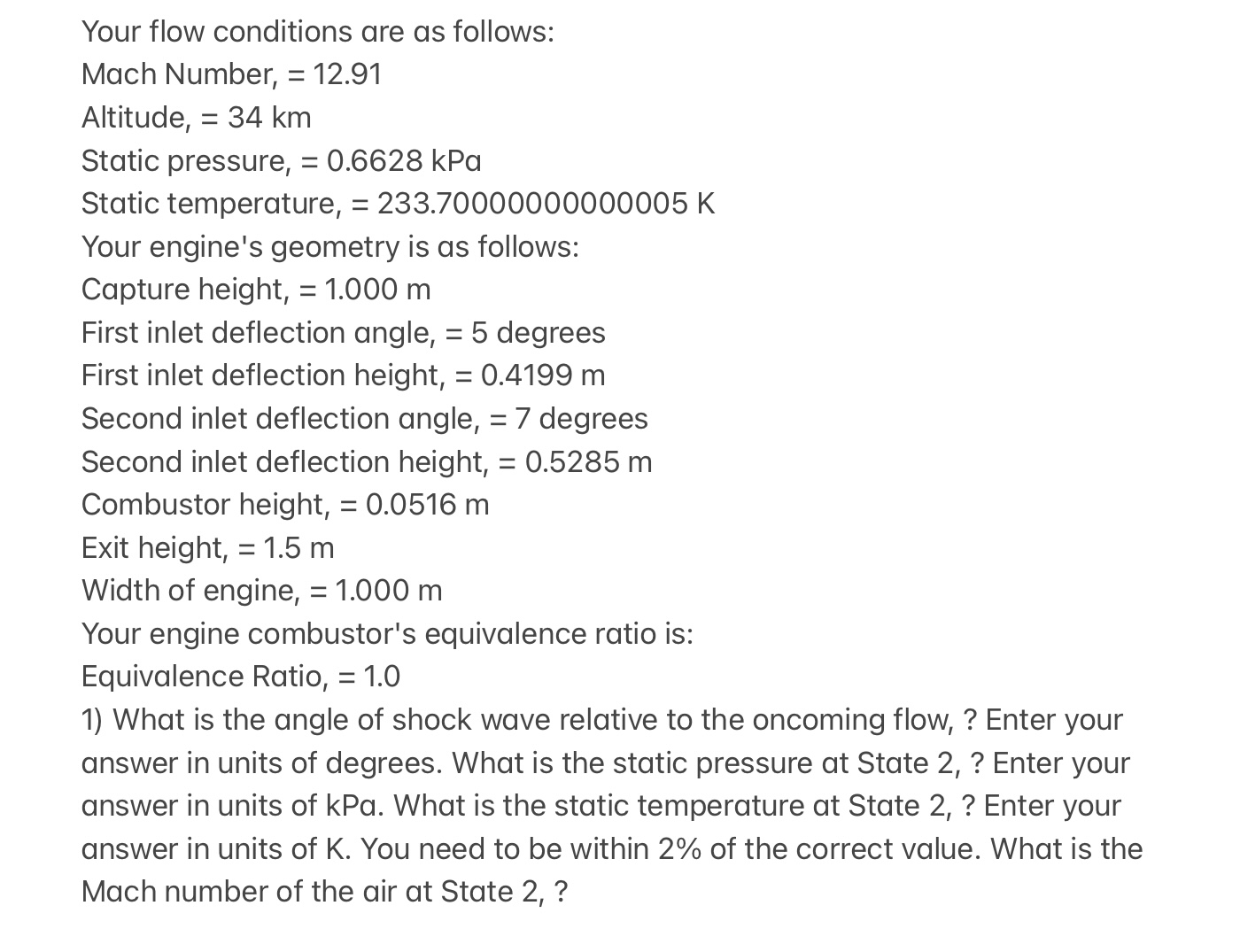 Solved Your Flow Conditions Are As Follows Mach Number Chegg solved-your-flow-conditions-are-as-follows-mach-number-chegg