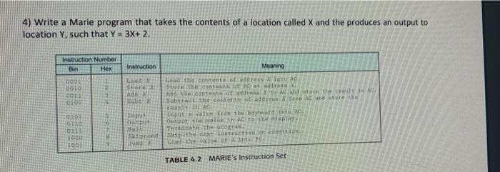 Solved A) Write a Marie program that takes the contents of a | Chegg.com