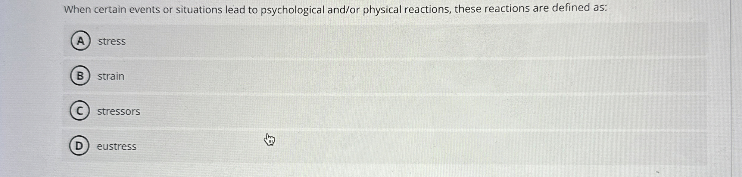 Solved When certain events or situations lead to | Chegg.com