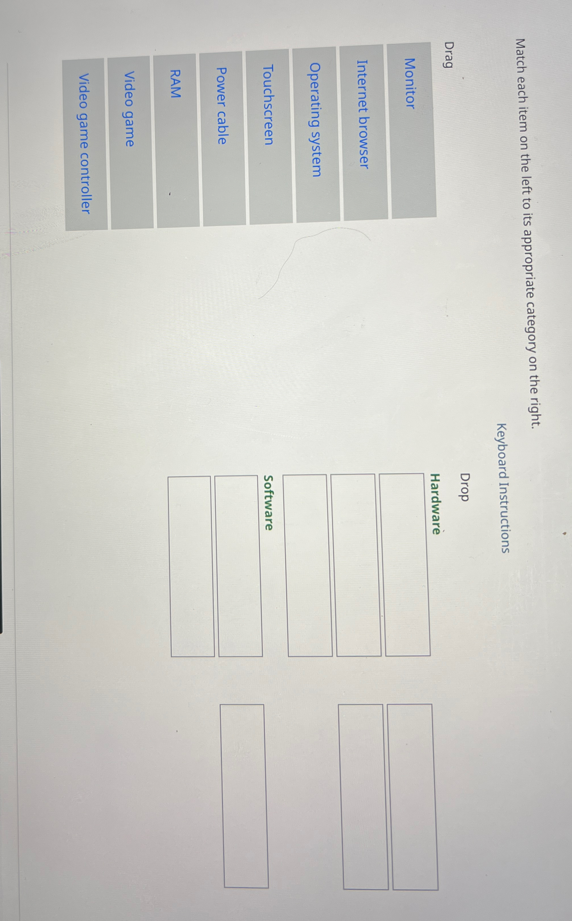 Solved Match each item on the left to its appropriate | Chegg.com