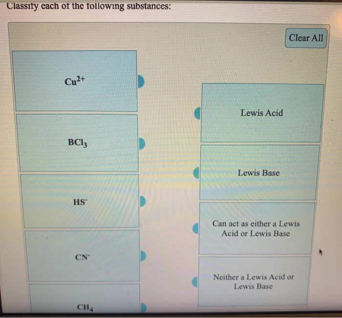 Solved Classify Each Of The Following Substances Clear All 9452