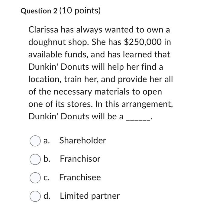 Solved question 1 (10 points) Which of the following | Chegg.com