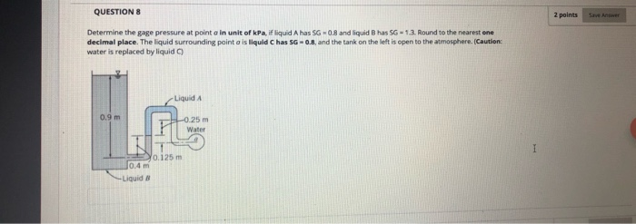 Solved QUESTIONS 2 points Save Answer Determine the gage | Chegg.com