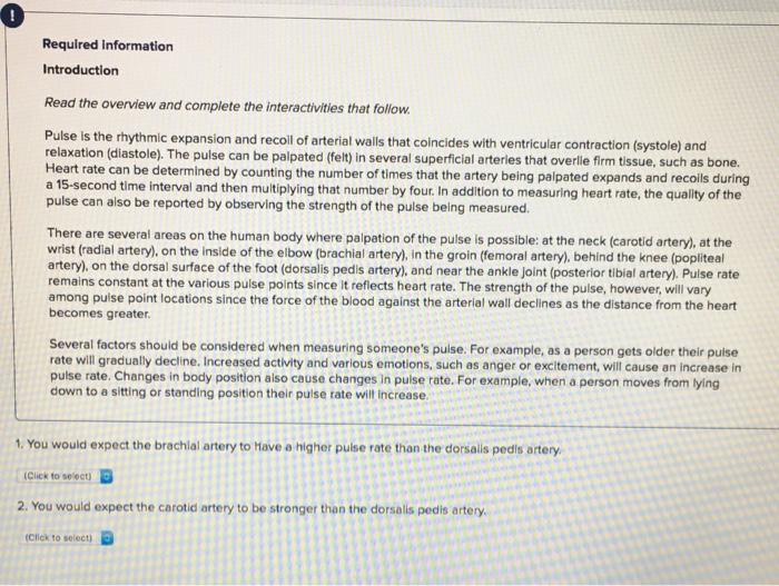 Solved O Required information Introduction Read the overview | Chegg.com