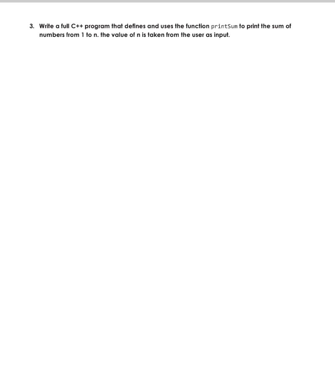 Solved 3. Write a full C++ program that defines and uses the | Chegg.com