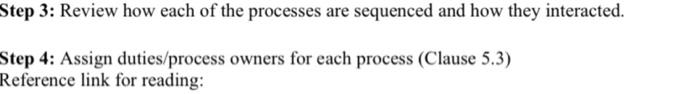 Solved Step 3: Review How Each Of The Processes Are | Chegg.com