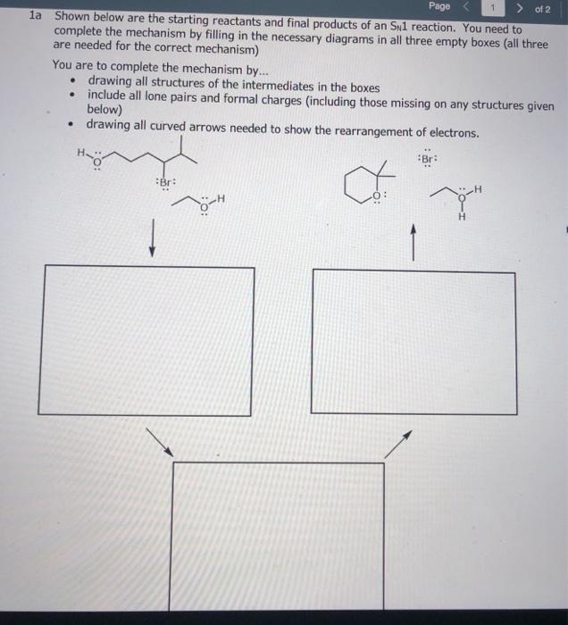 Solved 1b In the space provided below, draw a reaction | Chegg.com