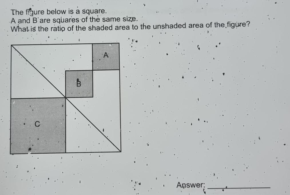 from the figure find the area of unshaded part in square units