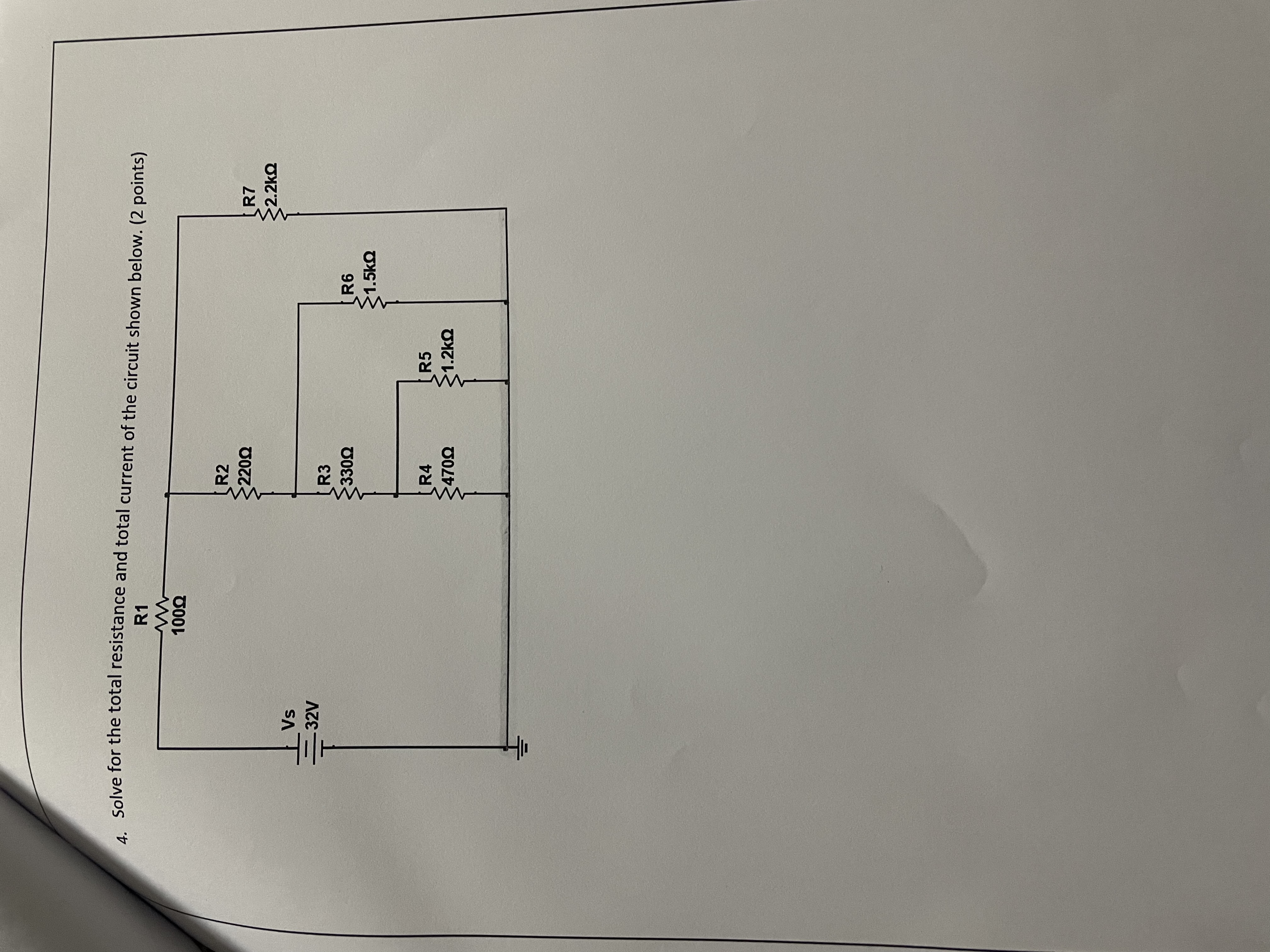 Solved Solve for the total resistance and total current of | Chegg.com