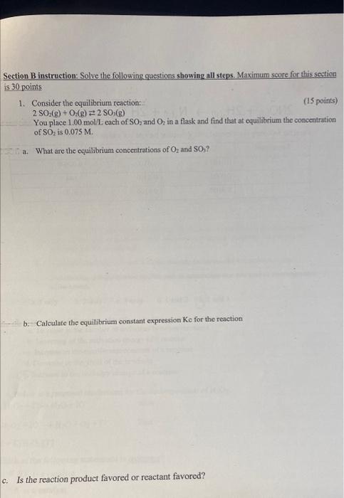 Solved Section B Instruction: Solve The Following Questions | Chegg.com