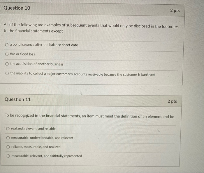 Solved Question 10 2 pts All of the following are examples | Chegg.com