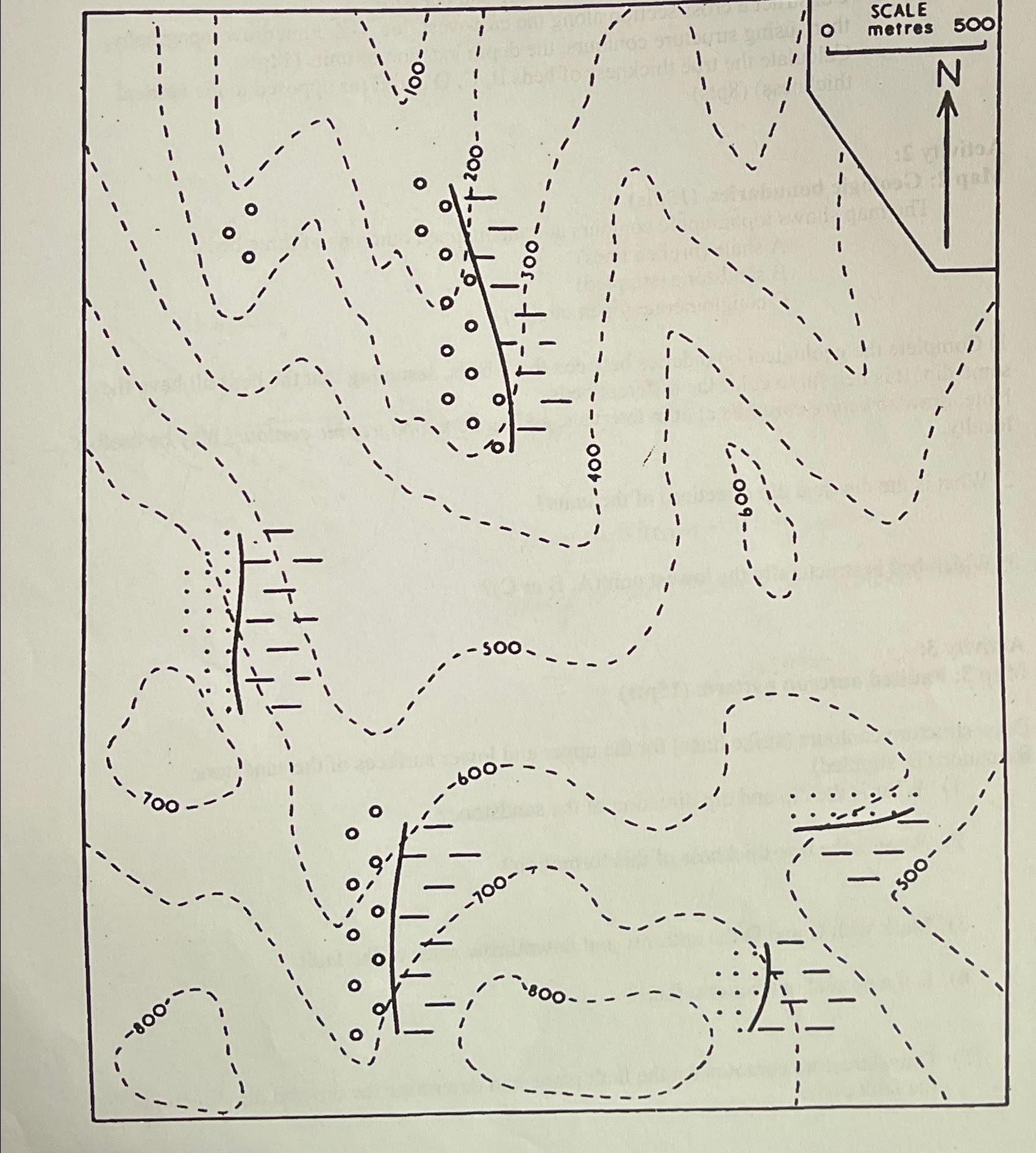 Solved Activity 2ấ:Map 2: Geologic boundaries. The map shows | Chegg.com