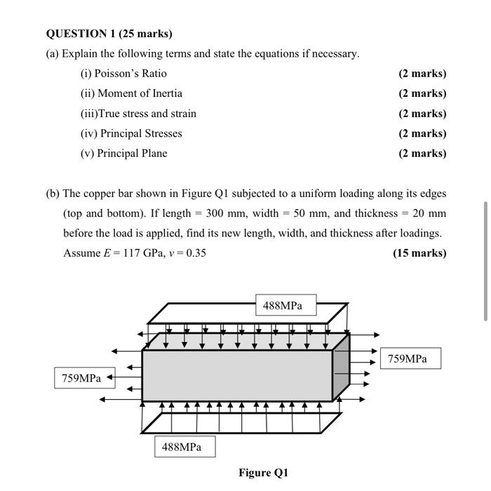 Solved QUESTION 1 (25 marks) (a) Explain the following terms | Chegg.com