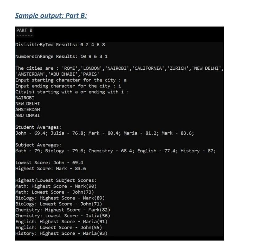 Solved tasks • NOTE: Create as many methods as possible to | Chegg.com