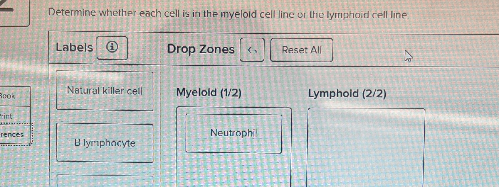 Solved Determine whether each cell is in the myeloid cell | Chegg.com