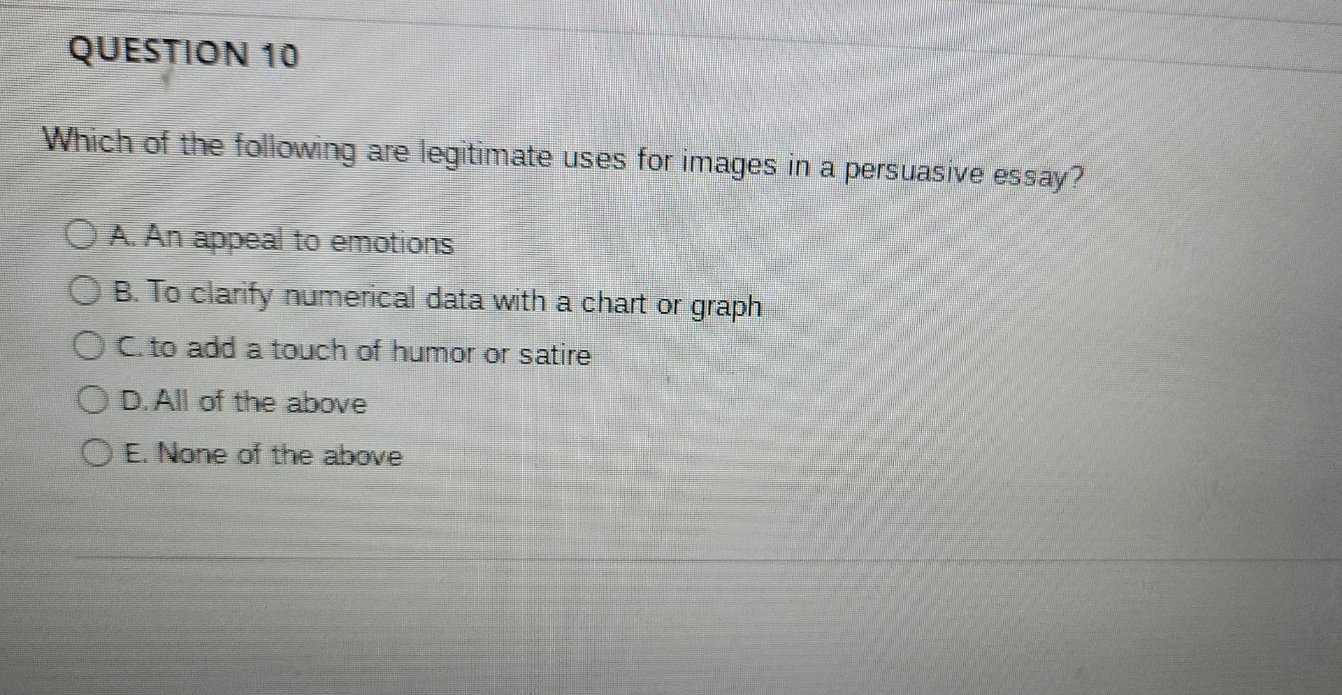 Solved QUESTION 5 Thesis statements must not be too broad. | Chegg.com