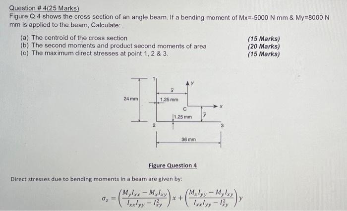 Solved Question #4(25 Marks) Figure Q 4 shows the cross | Chegg.com