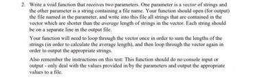 Solved 2. Write a void function that receives two | Chegg.com