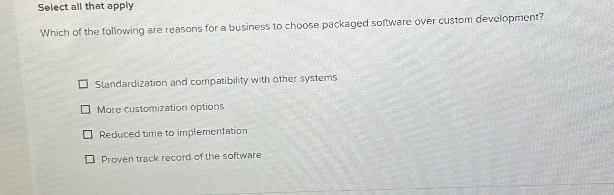 Solved Select all that applyWhich of the following are | Chegg.com