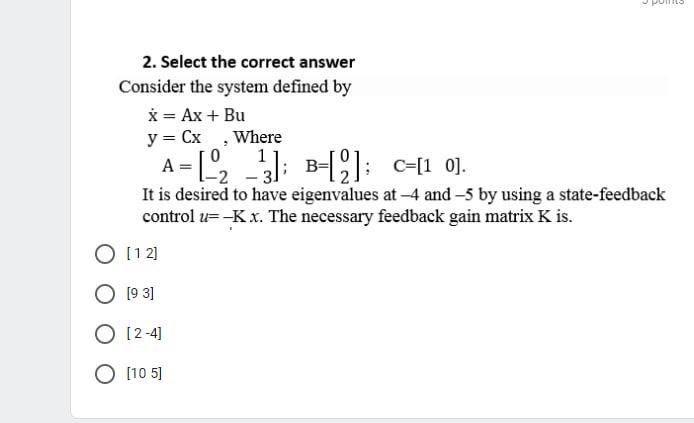 Solved subject : control solve the Questions below with | Chegg.com