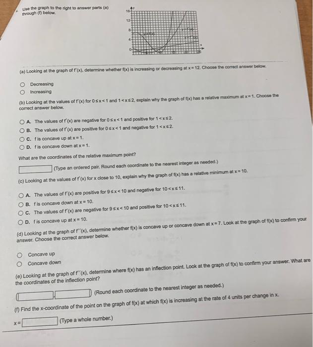 Solved Use The Graph To The Right To Answer Parts (a) | Chegg.com