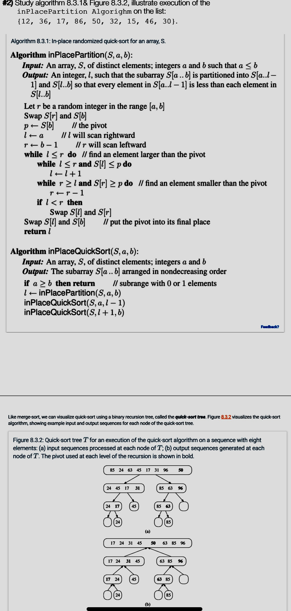 Solved #2) ﻿Study algorithm 8.3.1 ﻿& Figure 8.3.2, | Chegg.com
