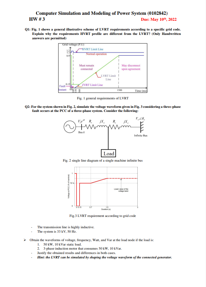 Solved Computer Simulation and Modeling of Power System | Chegg.com