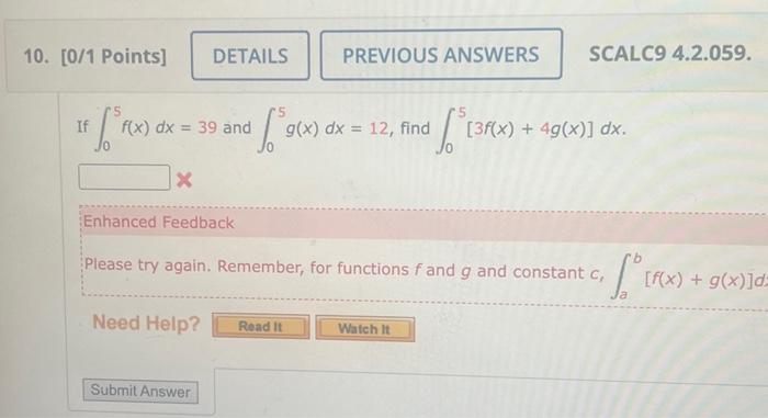 Solved If ∫05f X Dx 39 And ∫05g X Dx 12 Find