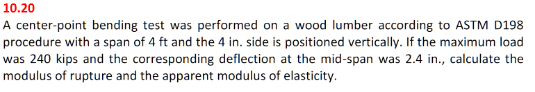 Solved Civil Engineering Materials #10.20A center-point | Chegg.com
