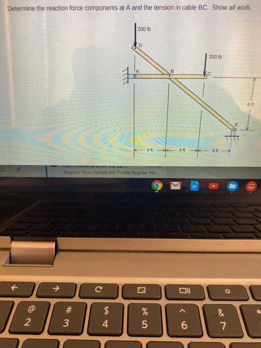 Solved find the reactions at A and E and the components of | Chegg.com