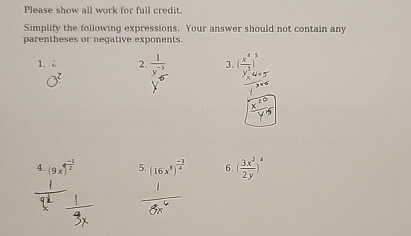 Solved Please show all work for full credit.Simplify the | Chegg.com