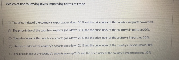 Solved International Economics Multiple Choice Question.For | Chegg.com